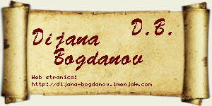 Dijana Bogdanov vizit kartica